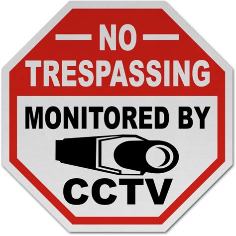 monitored  cctv sign   safetysigncom