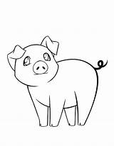 Pig Coloring Pages Pigs Drawing Cute Printable Drawings Flying Baby Easy Kids Peppa Little Clipart Draw Line Color Colouring Google sketch template