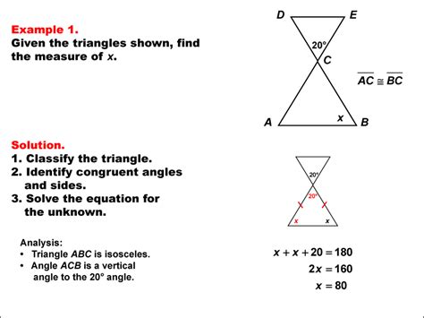 math examples collection solving equations  triangle properties