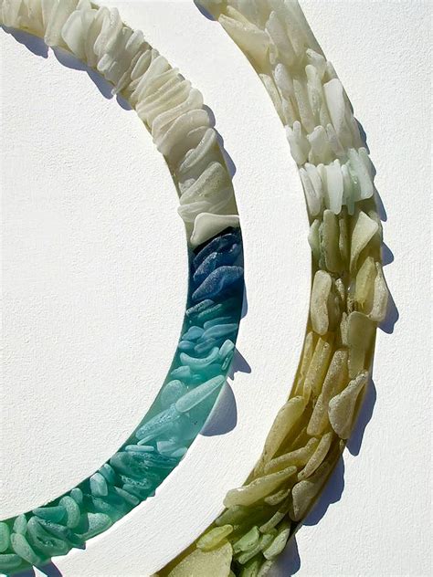 Artist Collects Sea Glass To Create Relaxing Wall Sculptures