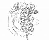 Super Power Thor Coloring Netart Superheroes sketch template