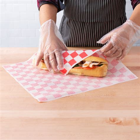 choice    red check deli sandwich wrap paper pack