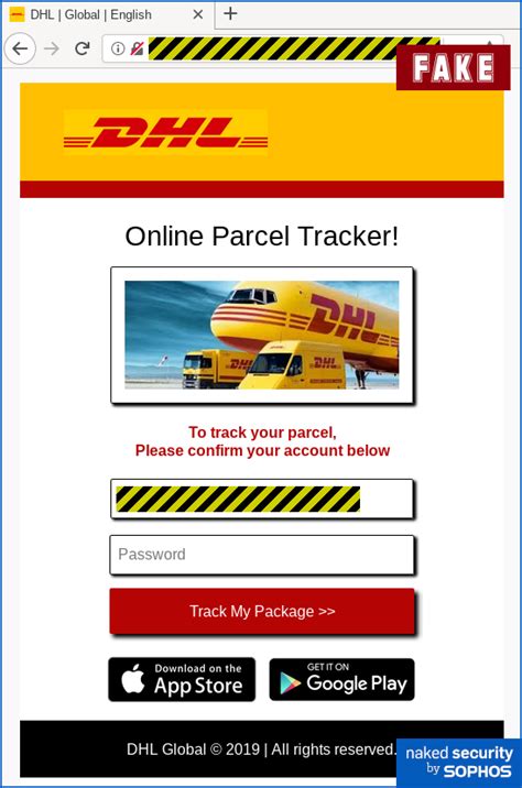 beware  dhl delivery message email     package scam naked security