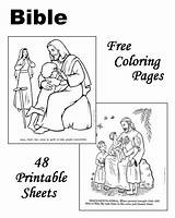 Bible Coloring Pages Printable Kids Color Sheets Children Colouring Preschool School Toddlers Stories Lessons Freehomeschooldeals Jesus Sunday Books Print Little sketch template