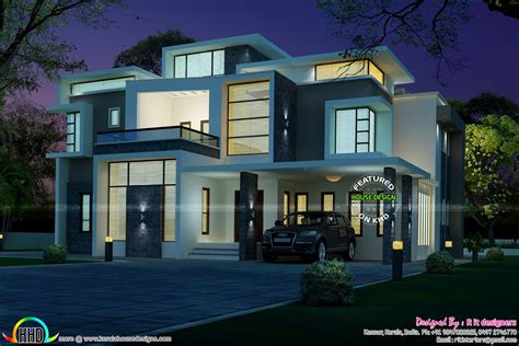 stunning contemporary house architecture kerala home design  floor plans