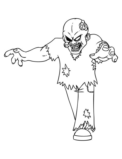 zombie drawing  print  color zombies kids coloring pages
