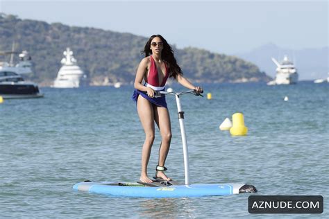 Retha Lethoko Sexy On A Stand Up Paddle On The Sea In St Tropez Aznude