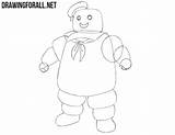 Draw Stay Marshmallow Puft Man Monster Drawingforall Shoulders Scarf Sailor Collar Need Now sketch template