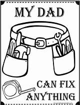 Coloring Fathers Dad sketch template