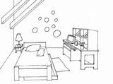 Chambre Coloriage Coloriages sketch template