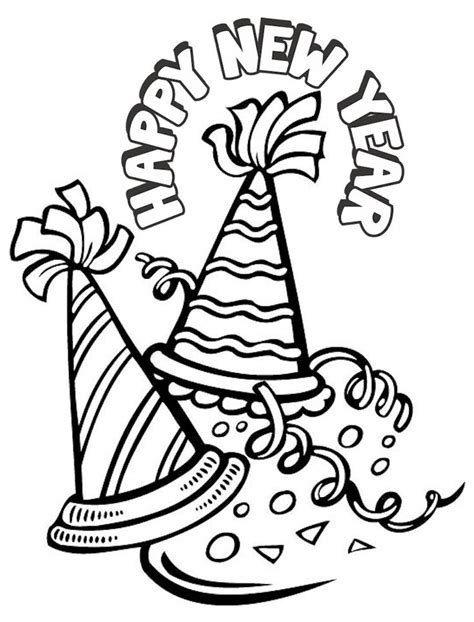 happy  year coloring pages  coloring pages  kids  year