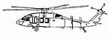 Hawk Helicopter 60 Uh Pages Coloring Helicopters Color Template Dmva sketch template