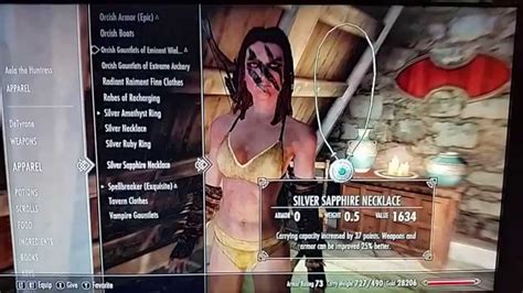 skyrim how to make aela the huntress wear anything you