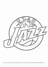 Jazz Drawing Logo Utah Draw Nba Step Coloring Drawings Pages Learn Getdrawings Template sketch template