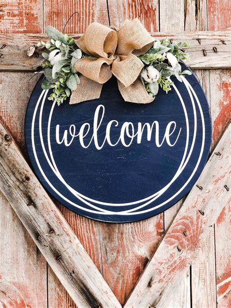 door hanger farmhouse wall decor  sign wooden