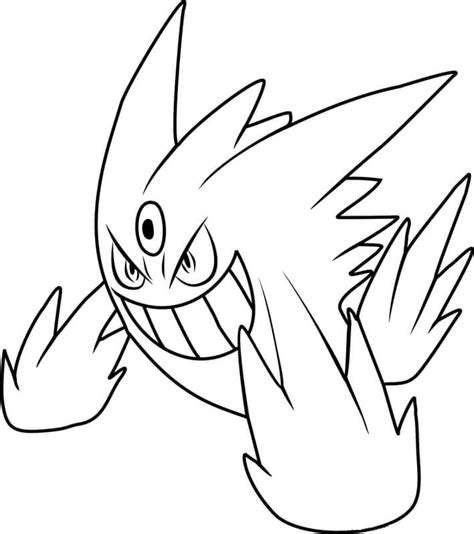 Mega Gengar Pokemon Coloring Page Free Printable Coloring Pages For 0