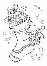 Stocking Coloring Christmas Noel Dessin Coloriage Sheets Adult Stockings Pages Imprimer Mandala Noël Drawing Printable Visit Tableau Choisir Un sketch template