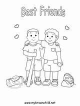 Coloring Pages Friend Friendship Printable Friends David Jonathan Color Sheets Kids Blackhawks Print Colouring Girls Boys Adult Playing Douglas Gabby sketch template