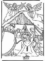 Crib Christmas Funnycoloring Coloring Pages Bible sketch template