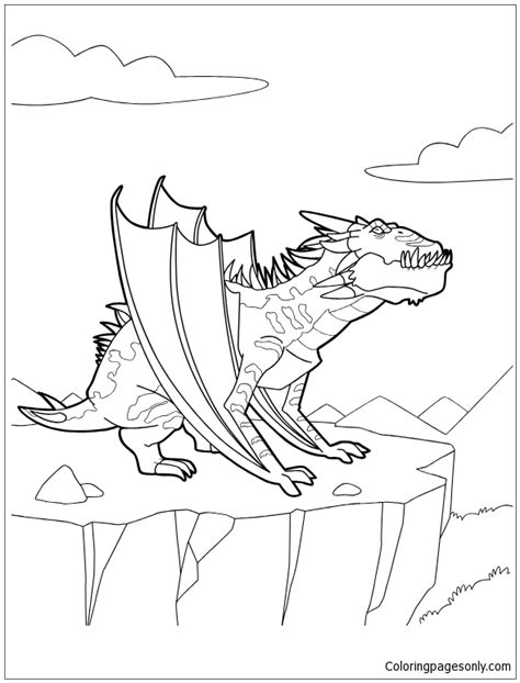 night dragon coloring page  printable coloring pages