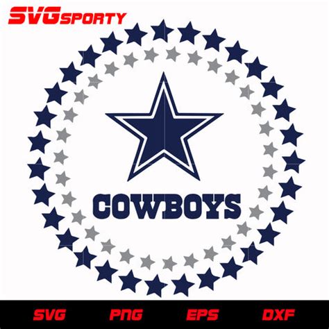 dallas cowboys circle logo svg nfl svg eps dxf png digital file