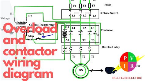 contactor wiring diagram  single phase motor