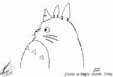 Totoro Ghibli Neighbor Morteneng21 Coloring Sketches Hayao Miyazaki sketch template