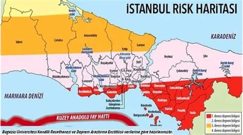 istanbul deprem risk haritasi  istanbulda fay hatti gecen