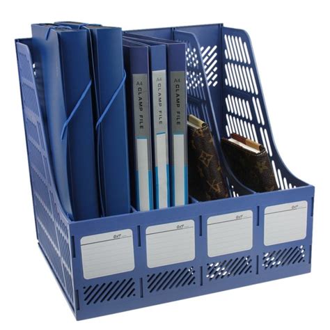 compartments plastic file rack paper magazine holderdesk book sorter