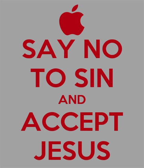 Say No To Sin And Accept Jesus Poster Mr Faith Keep