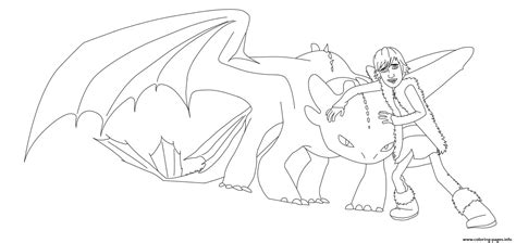 train  dragon hiccup  toothless coloring page printable
