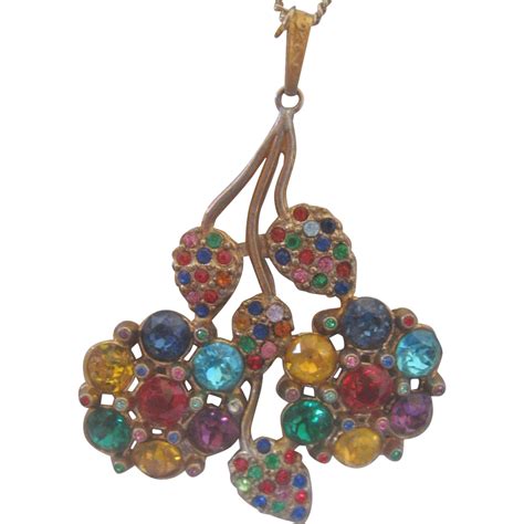 vintage little nemo style multi colored pendant with chain