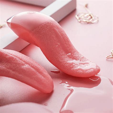 G Spot Vibrator Dildo Clit Licking Tongue Oral Massager Adult Women Sex