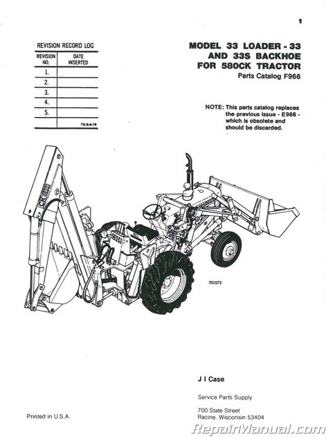 case international  loader backhoe   construction king parts manual