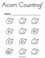 Coloring Counting Acorn Pages Number Template Noodle Numbers Twistynoodle Built California Usa Print Twisty Change sketch template