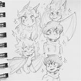 Dragon Zim Callum Rayla sketch template