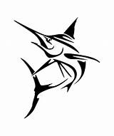 Marlin Swordfish Ikan Espadon Kartun Pez Aftershockdecals Poisson Hiu Paus Espada Peces Gravure Clipartkey sketch template