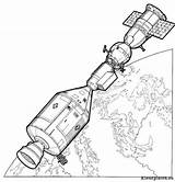 Ruimtevaart Kleurplaten Geschiedenis Raumfahrt Kleurplaat Malvorlage 1975 Koppelen Apllo Soyuz sketch template