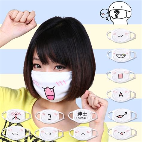 5pcs Kawaii Anti Dust Mask Kpop Cotton Mouth Mask Cute Anime Cartoon