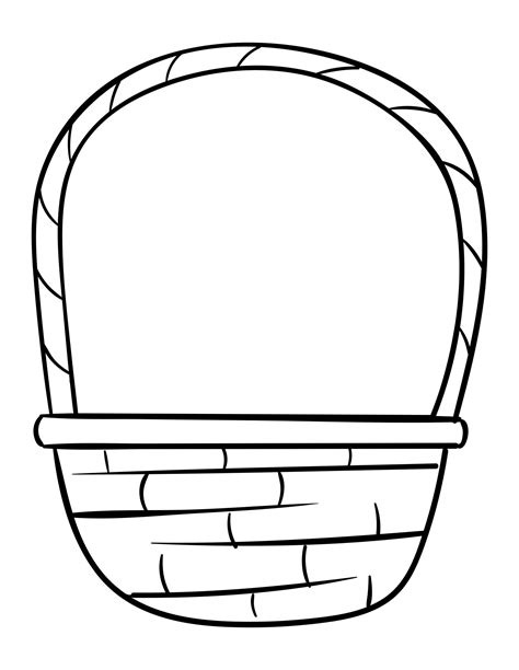 empty easter basket coloring page coloring pages