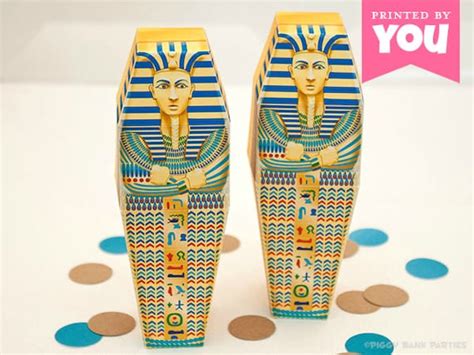 egyptian sarcophagus favor box print  home full color template