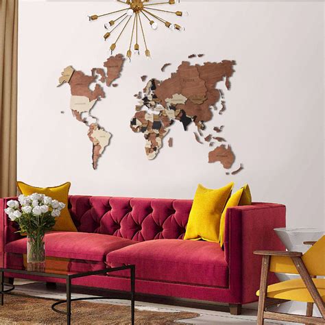 wall map   world map  anniversary gift  husband etsy   country house decor