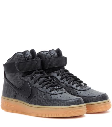 Nike Air Force 1 Hi Se Leather High Top Sneakers In Black Lyst