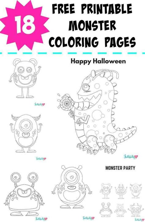 monster coloring pages  printables faithfully