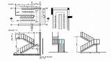 Section Autocad Stair Plan Detail Front Side Stairs Drawing Dimensions  Staircase Details Floor 2d Architecture House Draw Plans Types sketch template