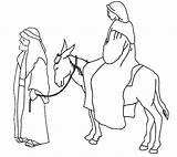 Mary Joseph Coloring Jesus Donkey Pages Bethlehem Clipart Drawing Advent Christmas Birth Journey Expecting Kids Color Lds Getcolorings Explore Book sketch template