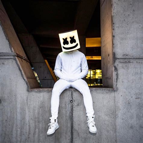 feed  accidently shares picture  marshmello   helmet