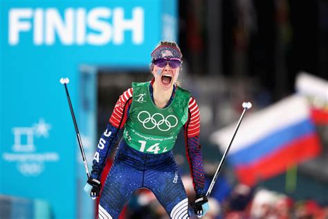 jessie diggins wins historic gold medal at olympics new video