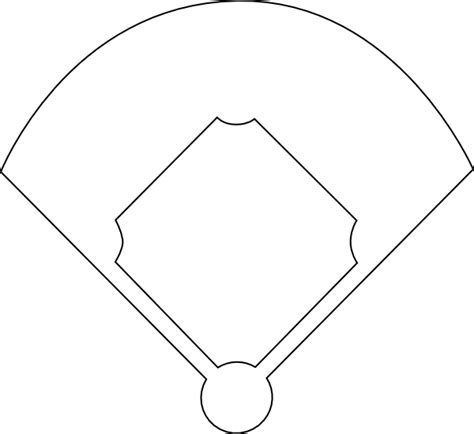 baseball diamond template printable clipart  diamond template