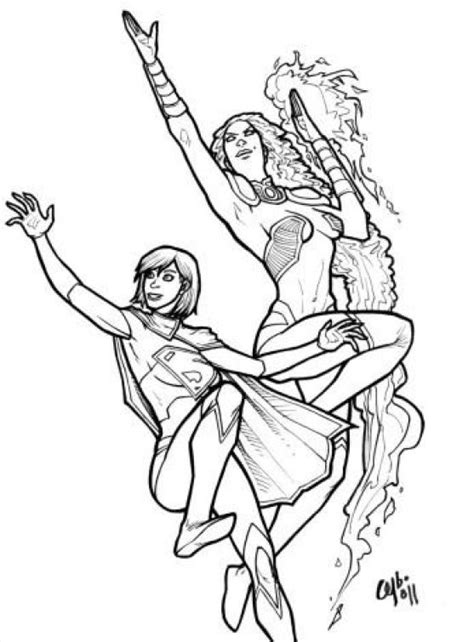 printable supergirl coloring picture  letscoloritcom